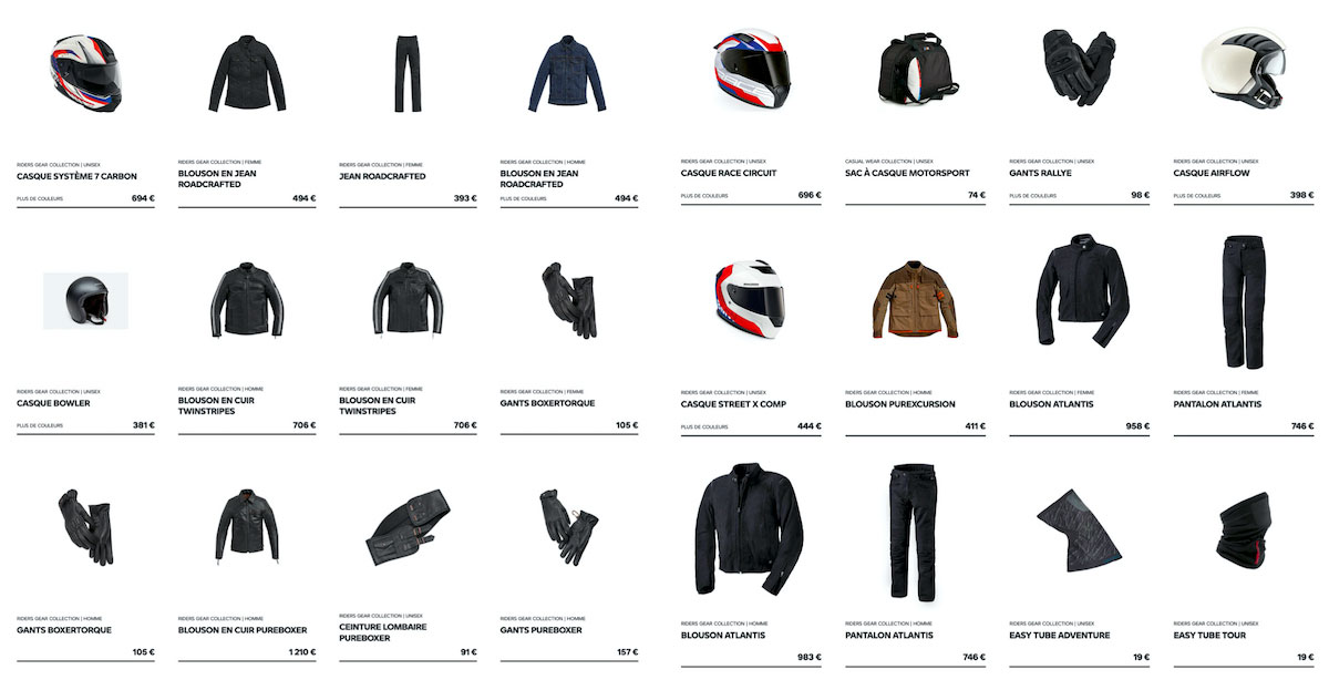COLLECTION APPAREL BMW HELOICE MOTOS